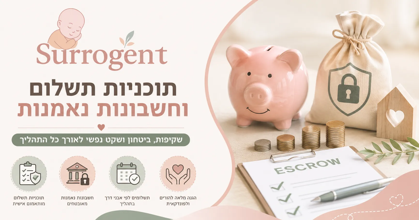 תוכניות תשלום וחשבונות נאמנות להורים בפונדקאות בינלאומית
